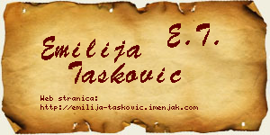 Emilija Tasković vizit kartica
